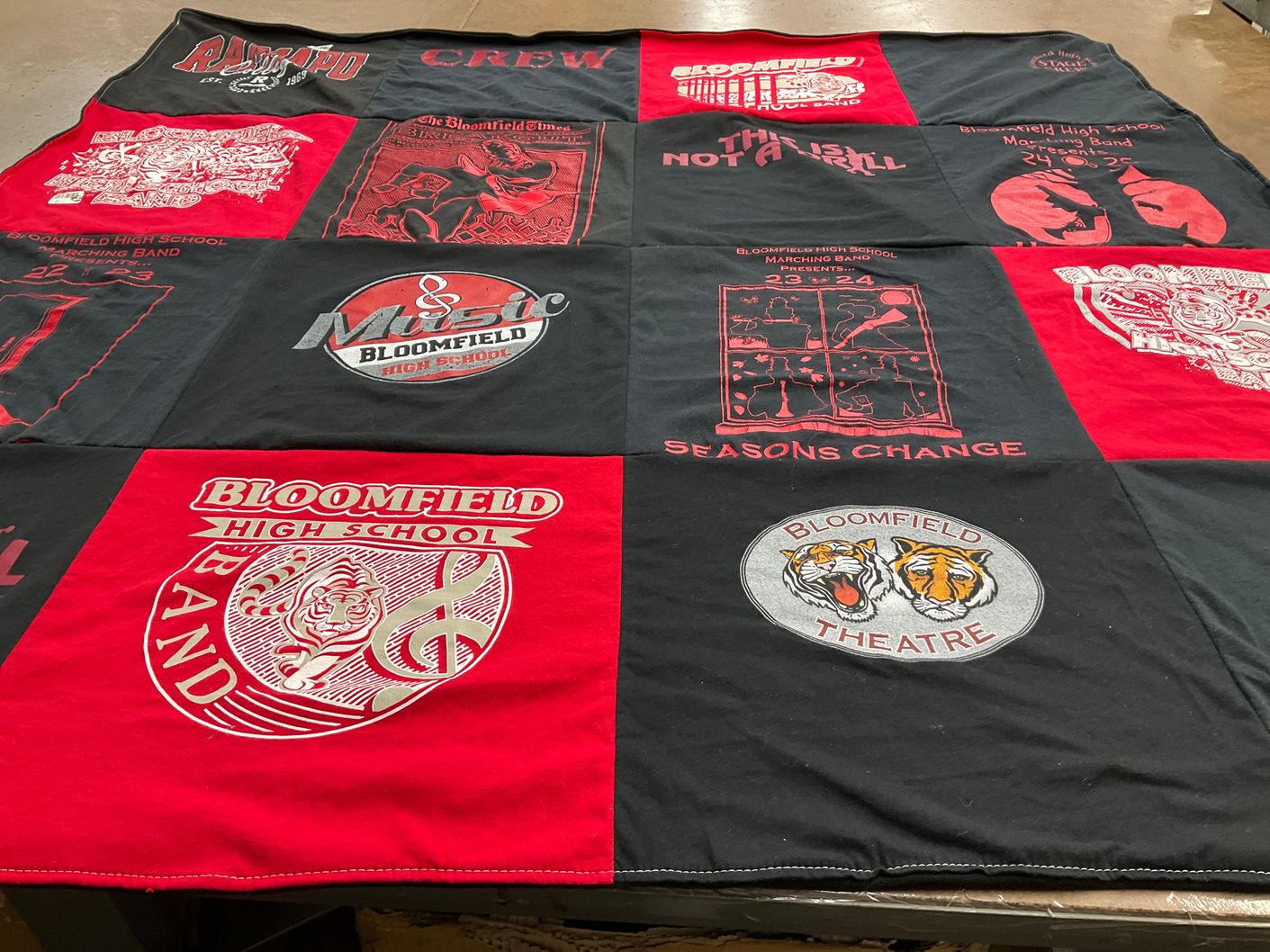 T-shirt quilt from bloomfield high school by Desiree from NJ