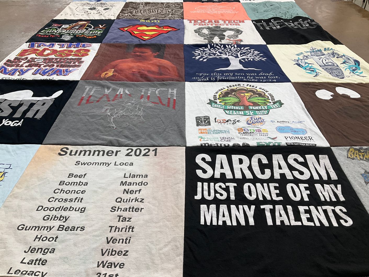 T-shirt quilt from texas tech university by Robert from FL
