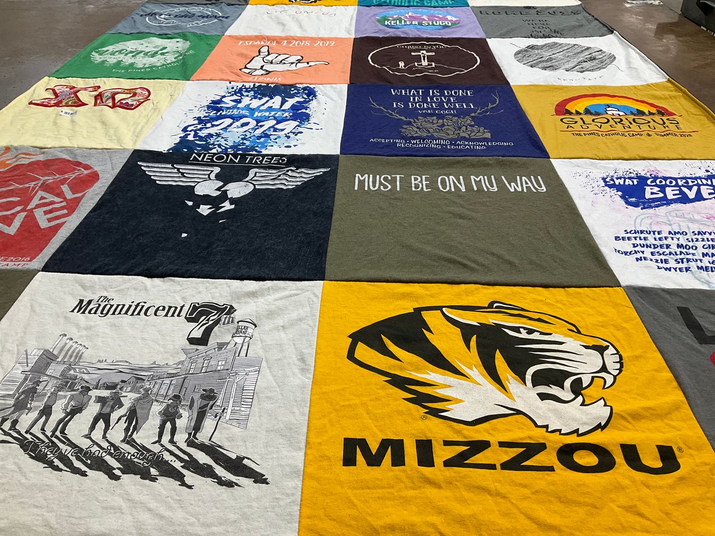T-shirt quilt from university of missouri by Robert from FL
