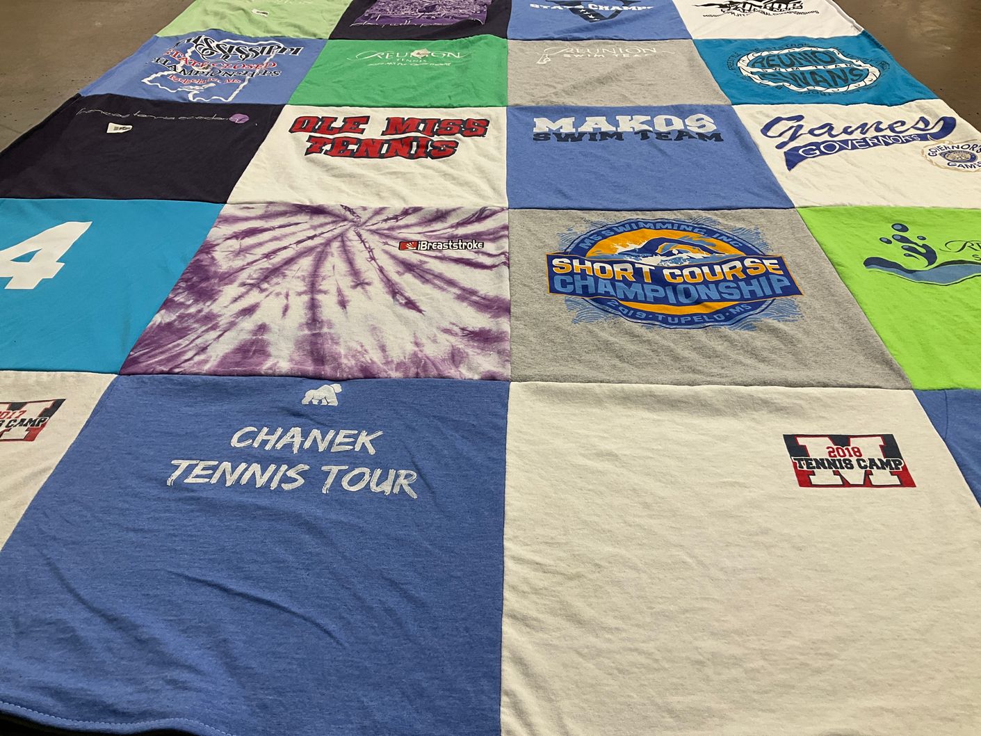T-shirt quilt from university of mississippi by Natalie from MS