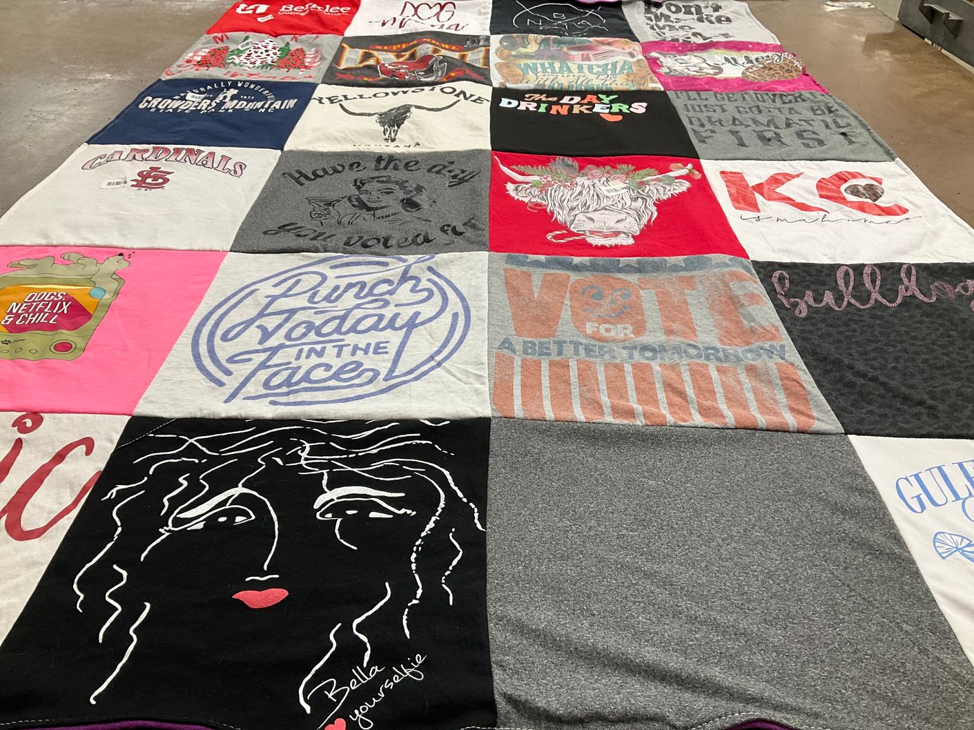 T-shirt quilt featuring st louis cardinals by Heather from MO