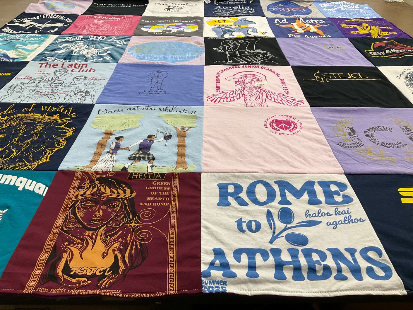 T-shirt quilt from senior classical league by Mary from TX