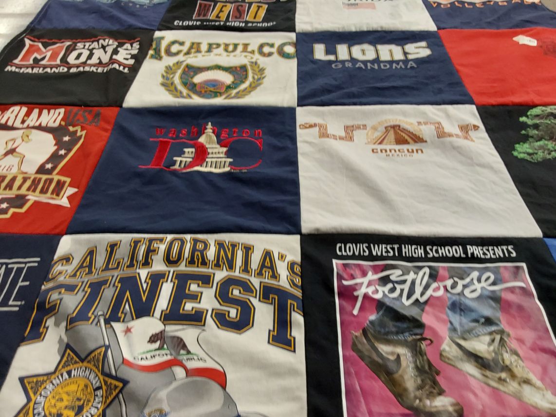 T-shirt quilt featuring mcfarland basketball by Pilar from CA