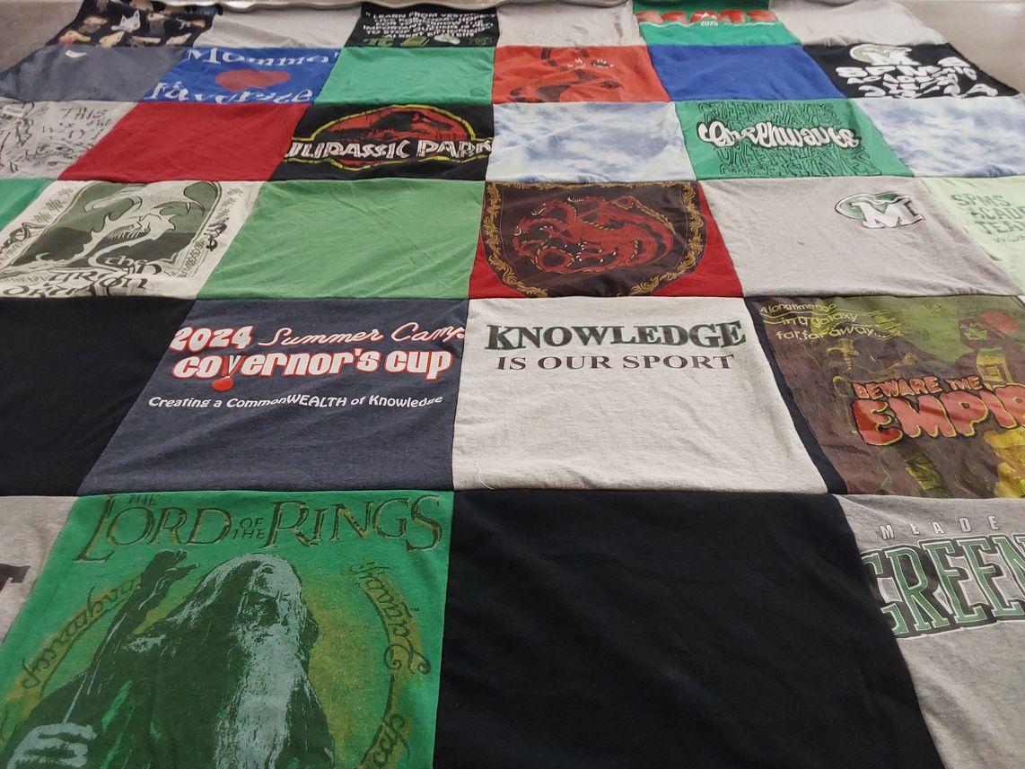 T-shirt quilt from marshall university by Ashley from KY