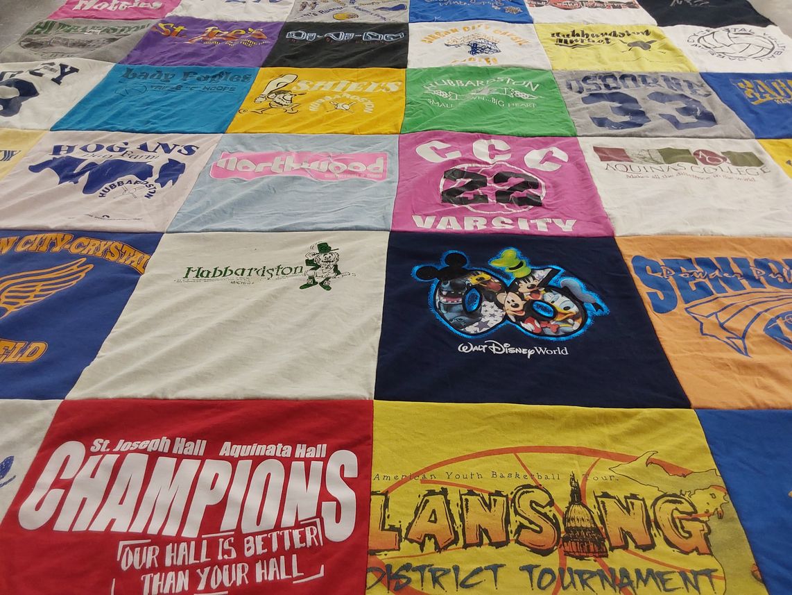 T-shirt quilt from aquinas college by Stephanie from MI