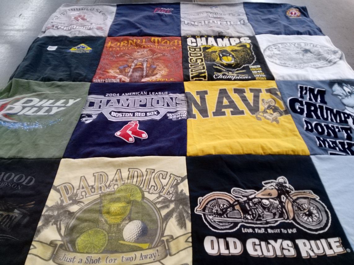 T-shirt quilt featuring boston red sox by Rosemarie from MA