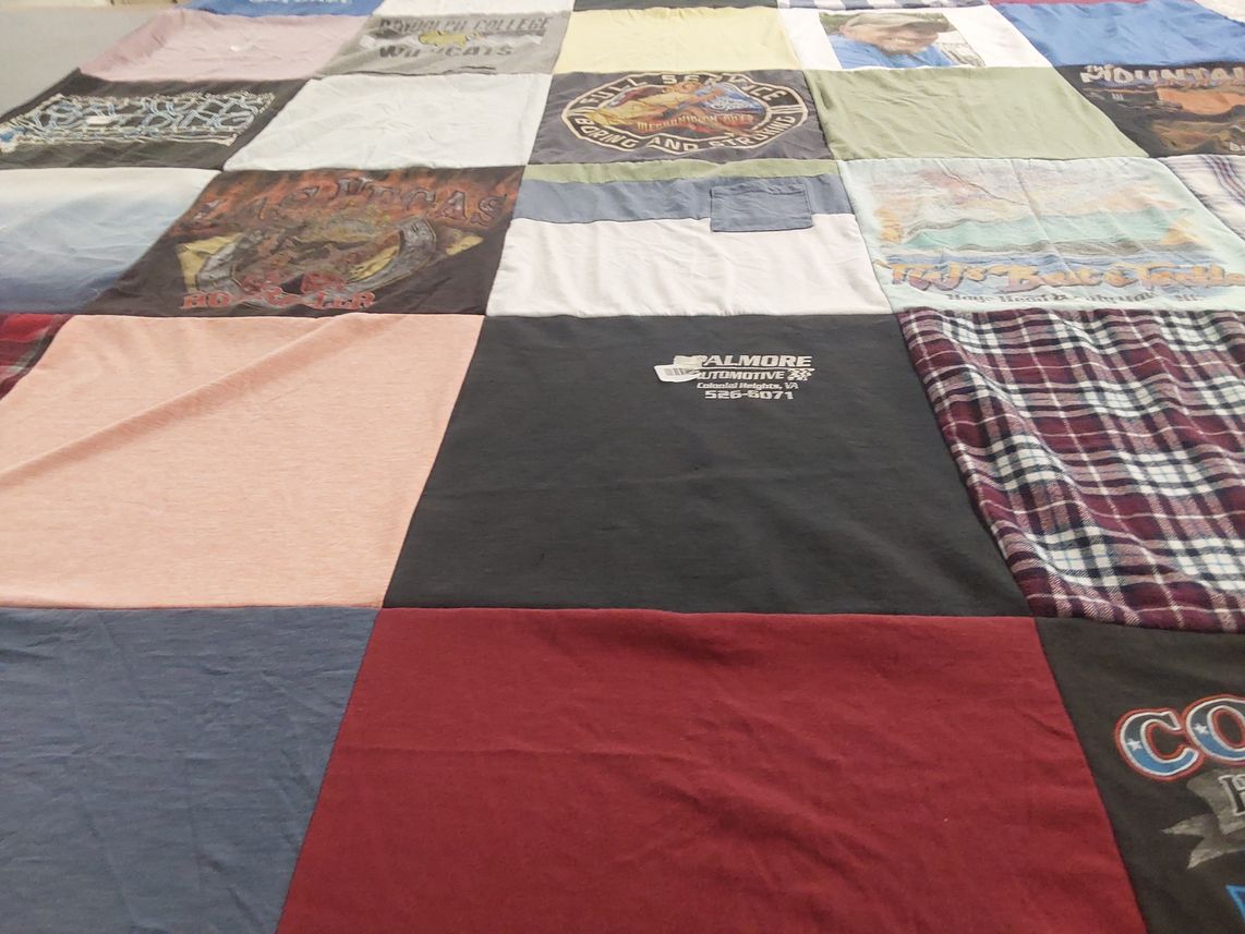 T-shirt quilt from coastal college by Crystal from VA