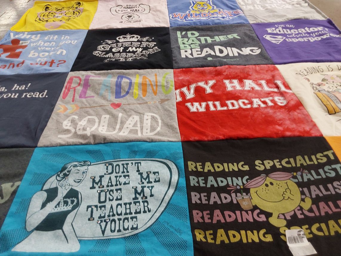 T-shirt quilt featuring ivy hall wildcats by Marci from IL