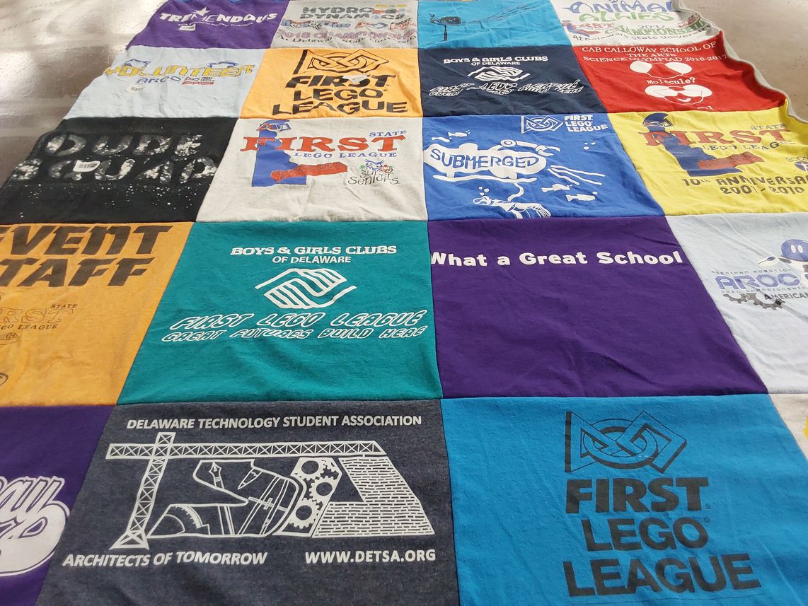 T-shirt quilt from cab calloway school of science by Shanna from DE