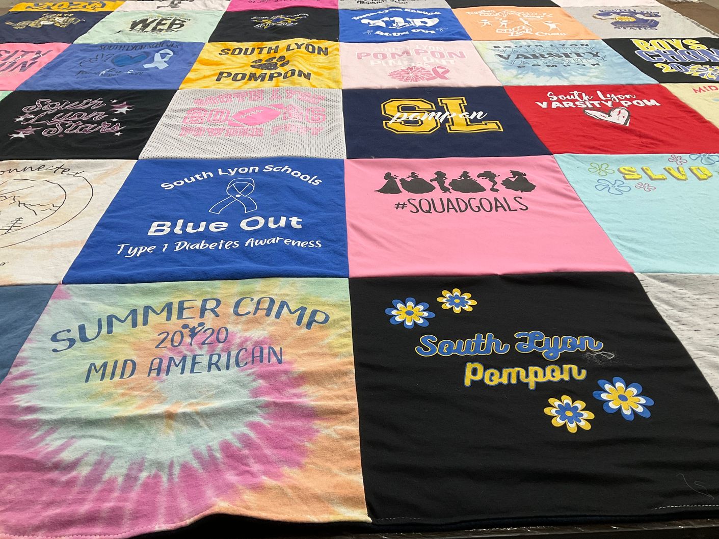 T-shirt quilt from south lyon high school by Olivia from MI