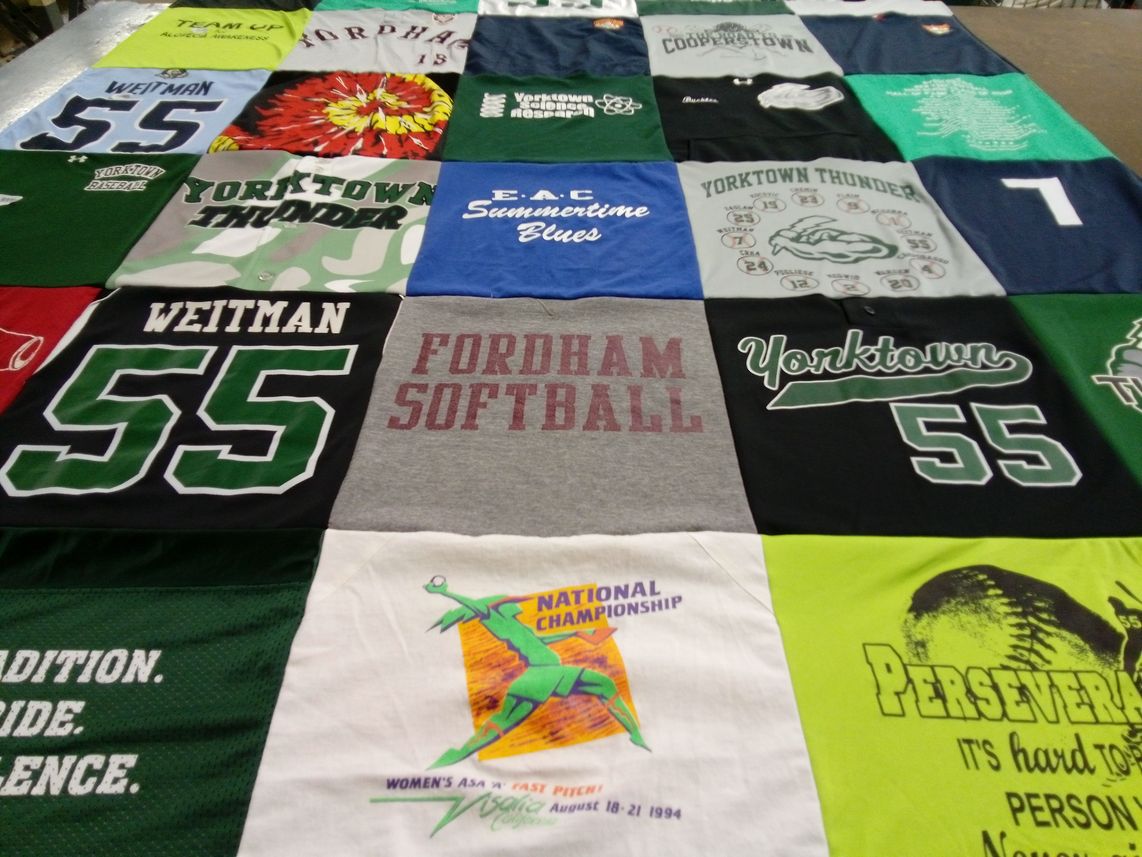 T-shirt quilt featuring yorktown thunder by Jennifer from NJ