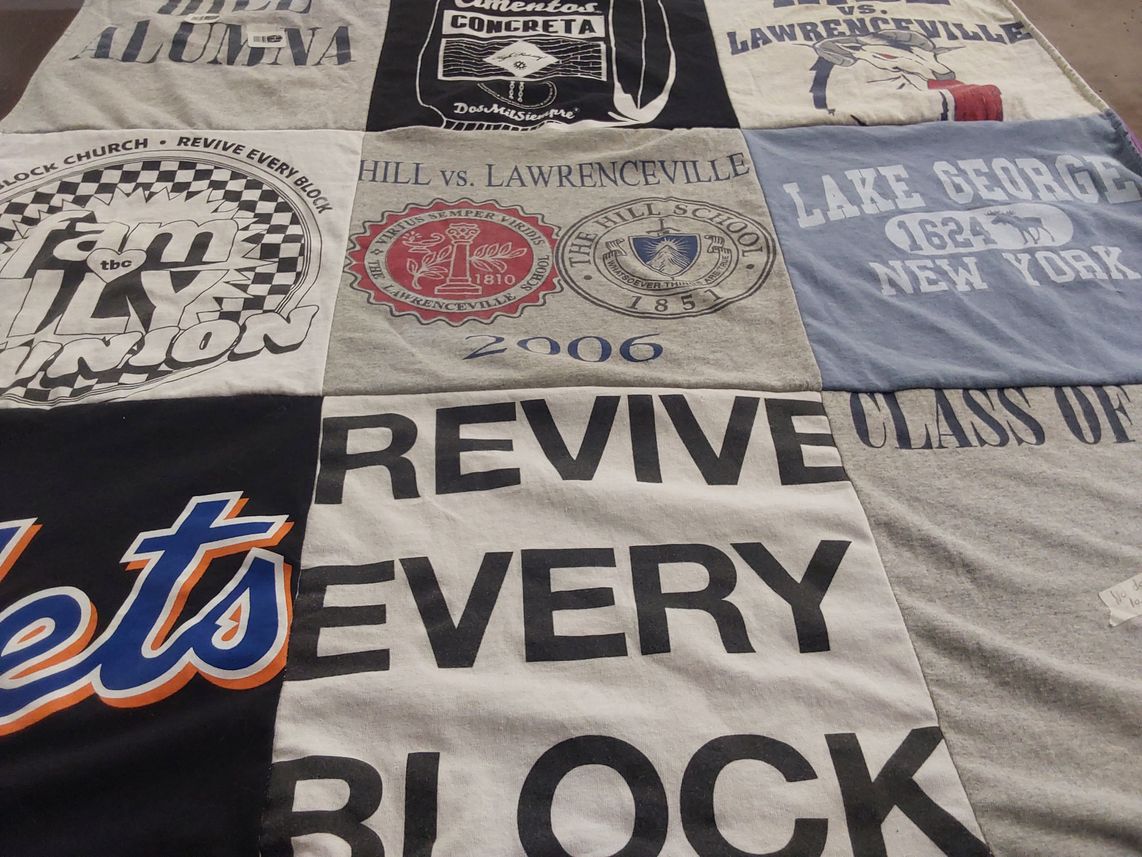 T-shirt quilt featuring new york mets by Mary Grace from NJ