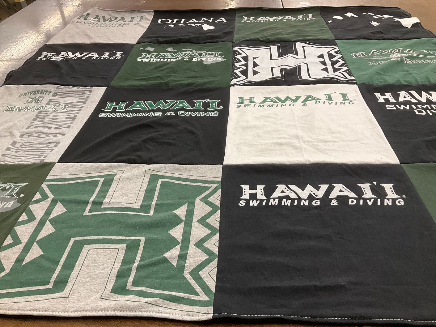 T-shirt quilt from university of hawaii by Sebastian from CO