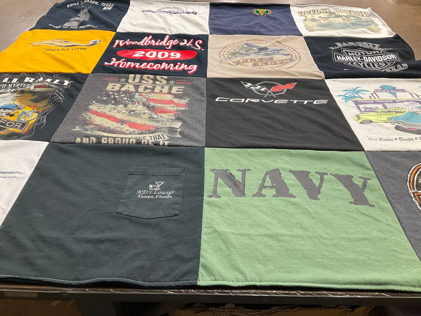 T-shirt quilt from woodbridge high school by Anne from NJ