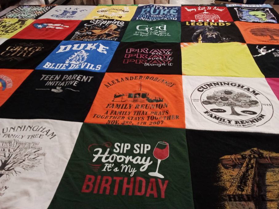 T-shirt quilt from duke university by Colette from MD