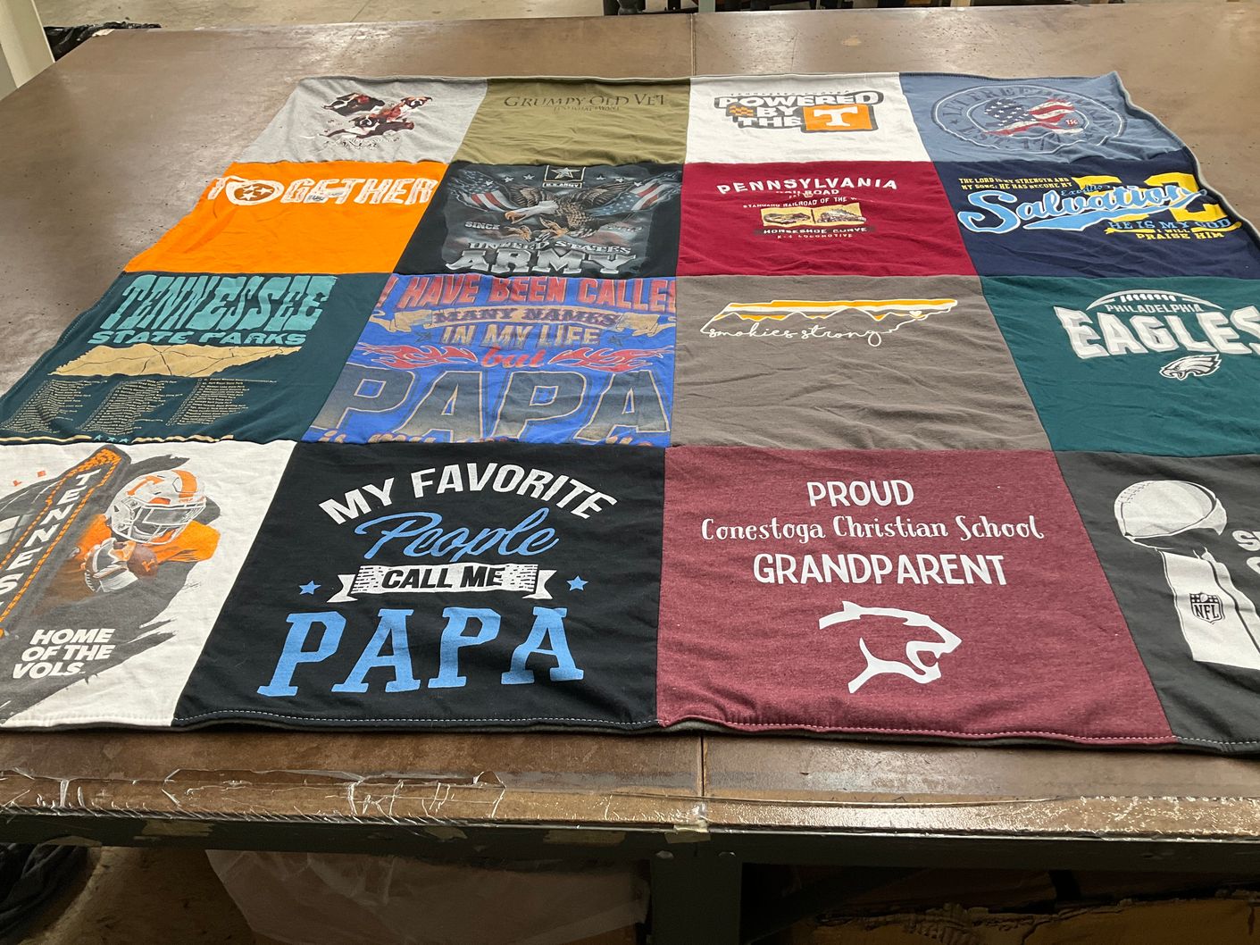T-shirt quilt featuring philadelphia eagles by Carolyn from TN