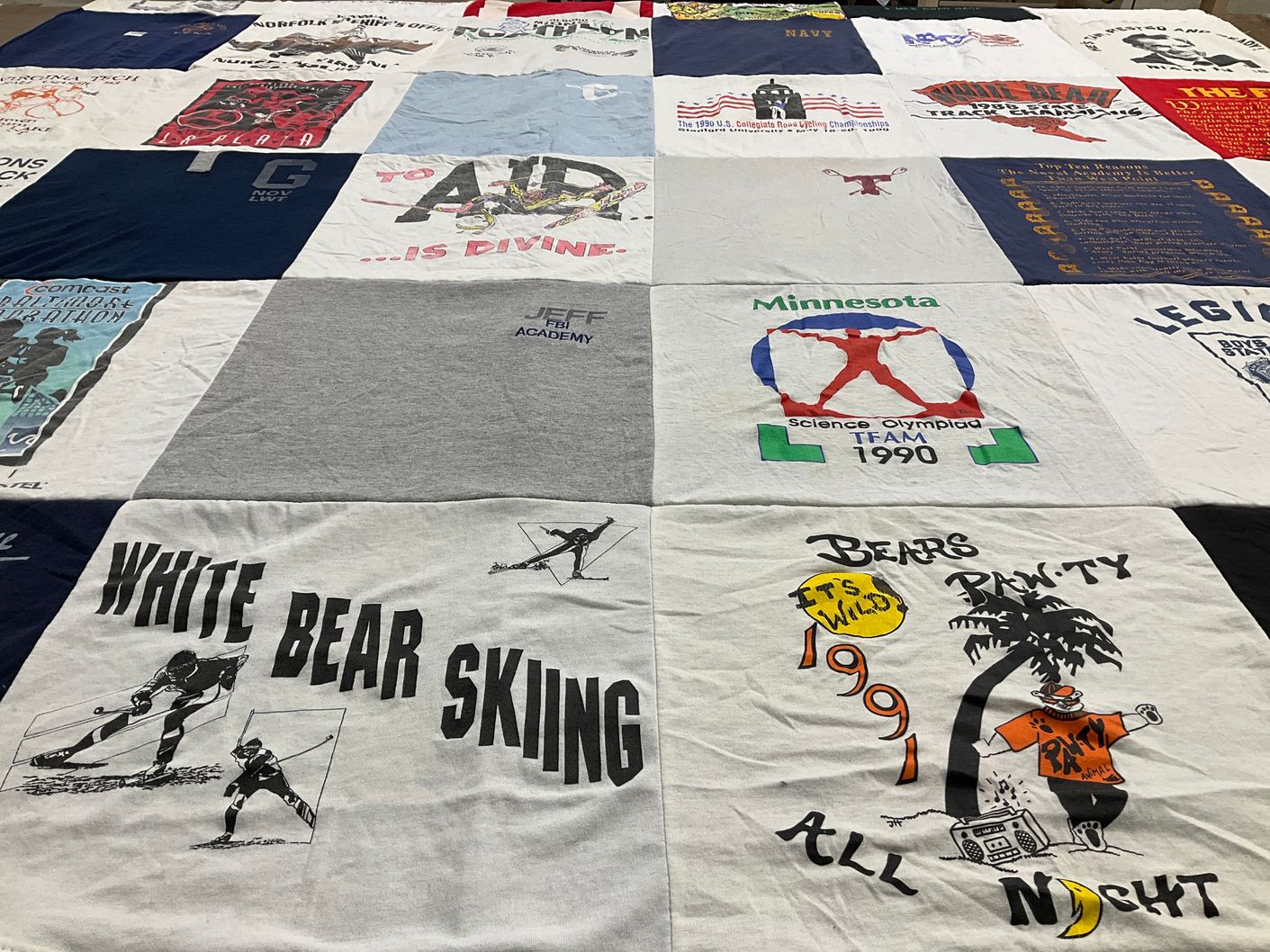 T-shirt quilt from jeff academy by Rolf from VA