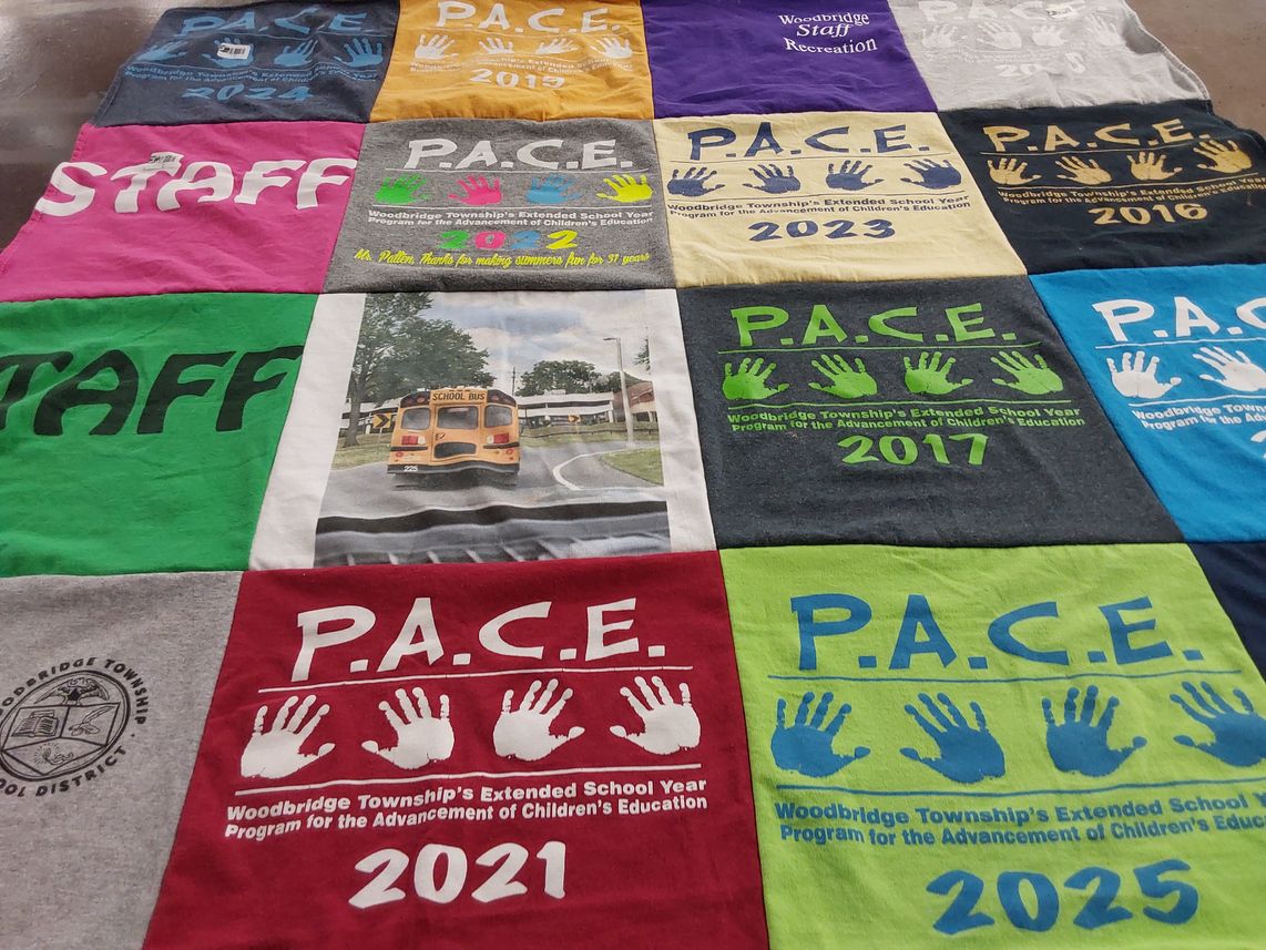 T-shirt quilt from woodbridge township's extended school year program for the advancement of children's education by Lisa from NJ