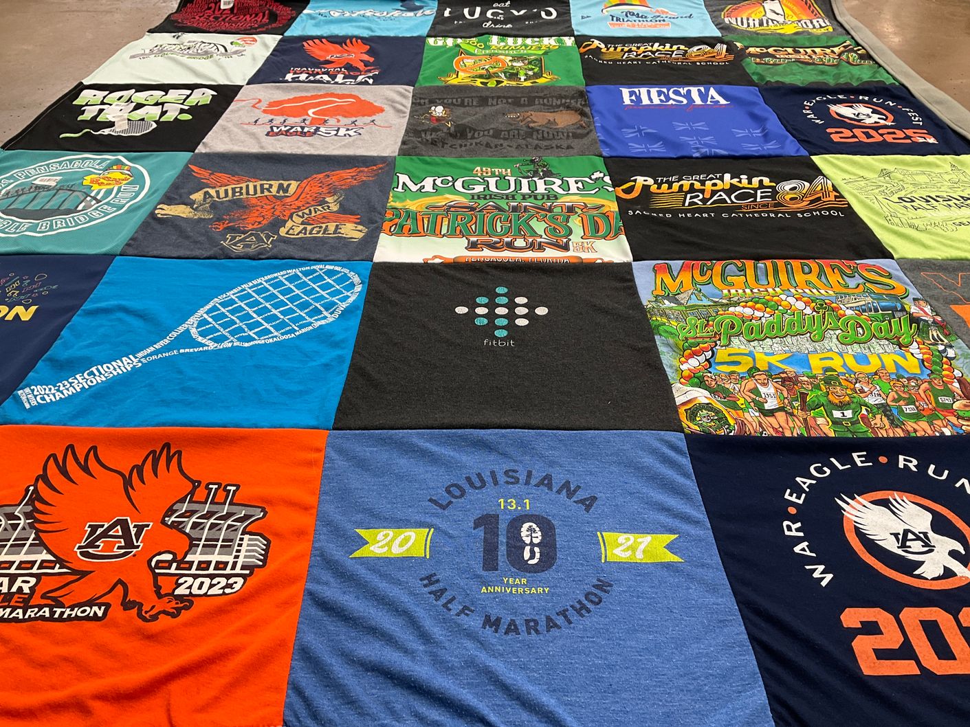 T-shirt quilt featuring auburn university by Tanya from FL
