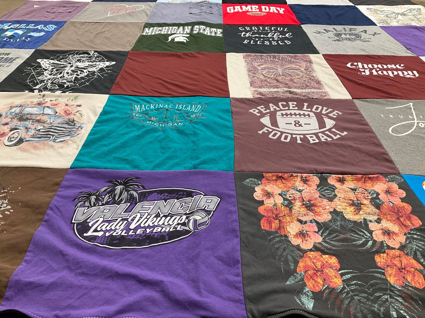 T-shirt quilt featuring valencia lady vikings volleyball by Kristi from CA