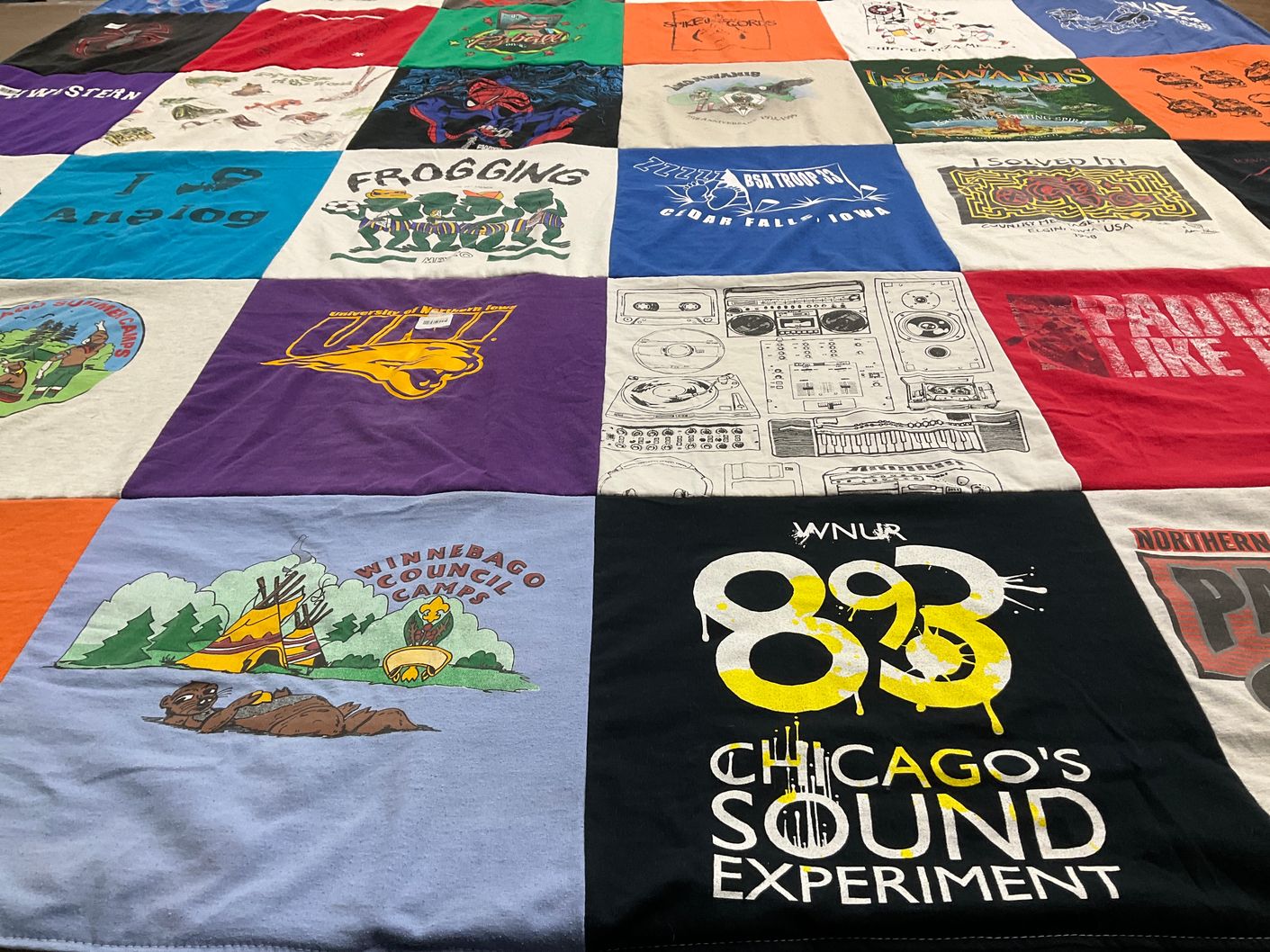 T-shirt quilt from university of northern iowa by David from IA