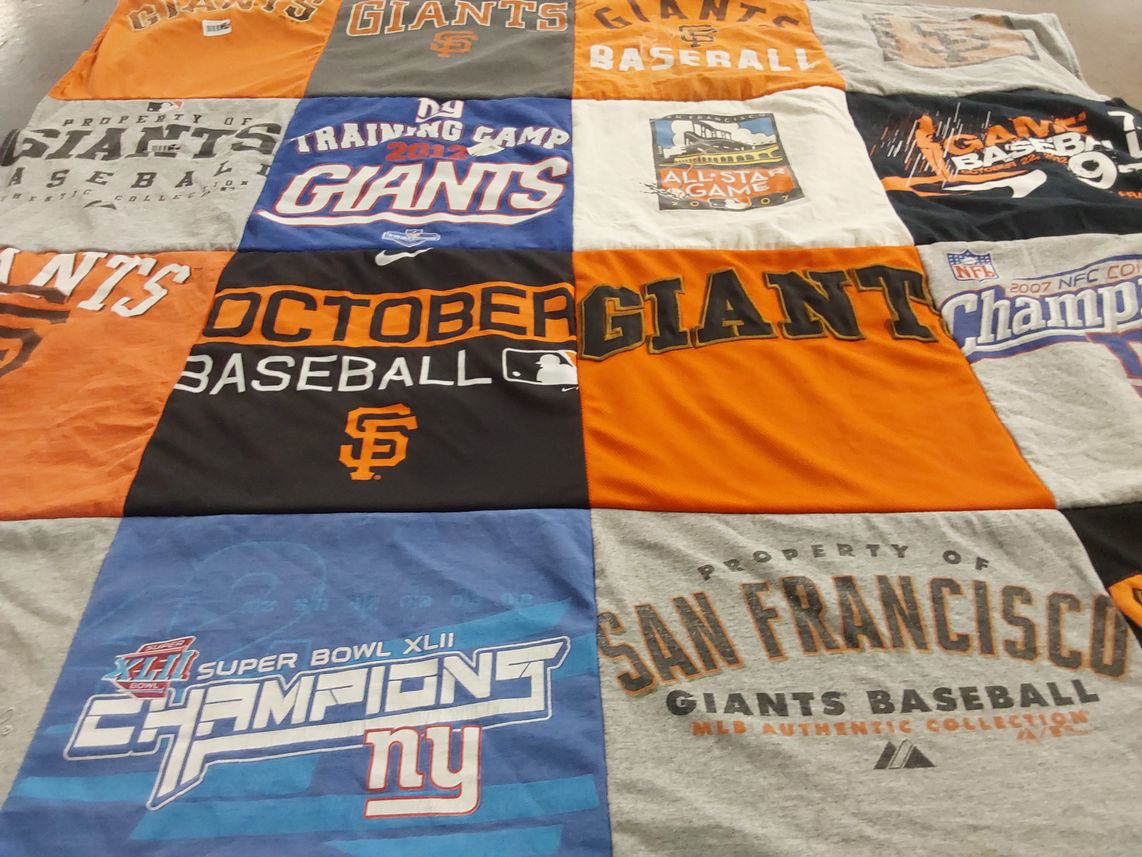 T-shirt quilt featuring san francisco giants by mitchell from CA