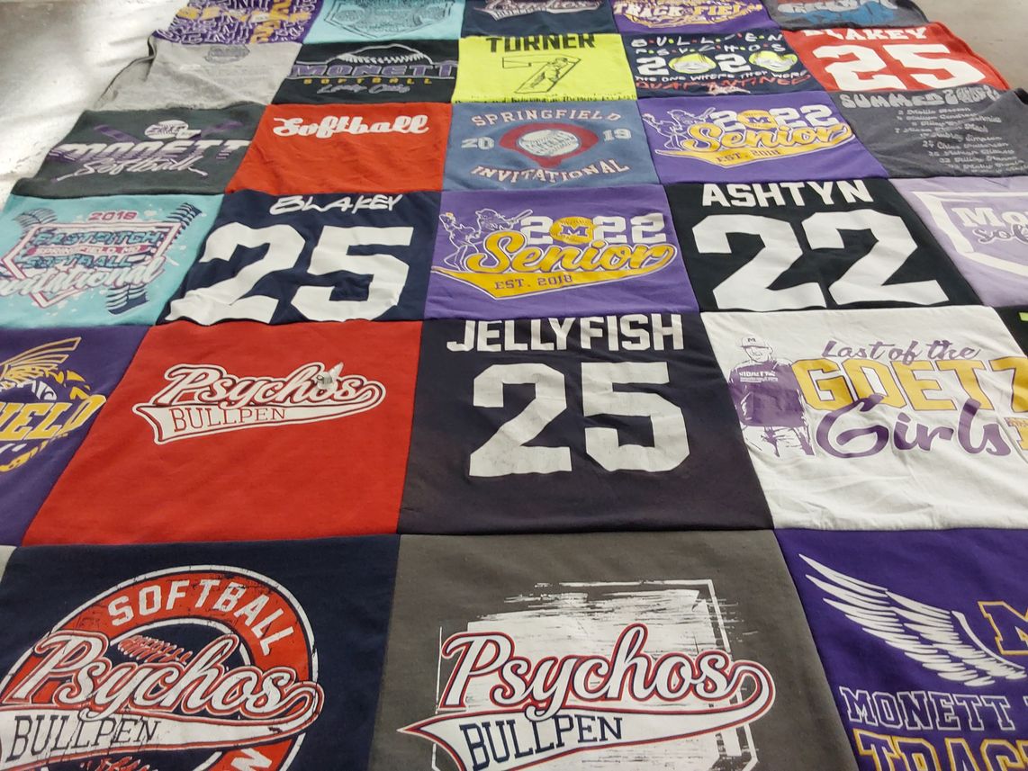 T-shirt quilt from monett high school by Jennifer from MO
