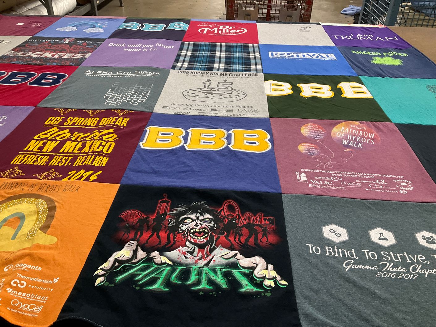 T-shirt quilt from truman state university by Gene from NC