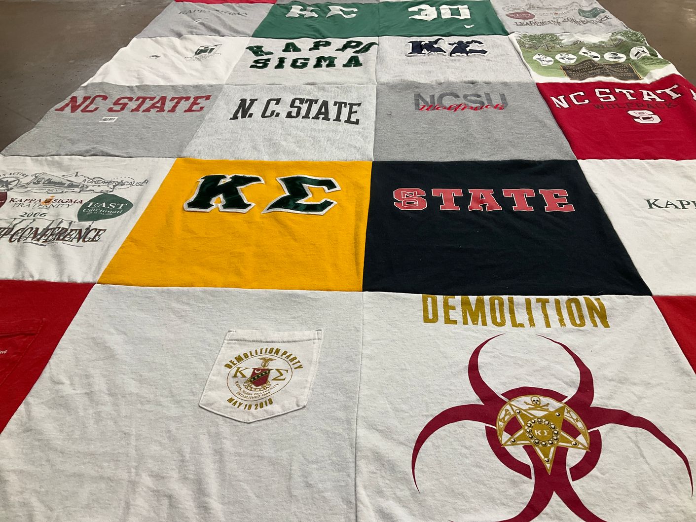 T-shirt quilt from north carolina state university by Megan from NC