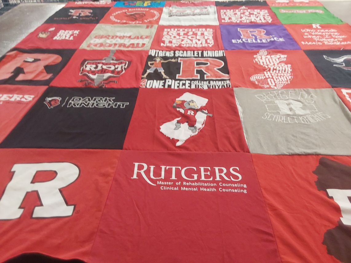 T-shirt quilt featuring rutgers scarlet knights by Diane from NJ