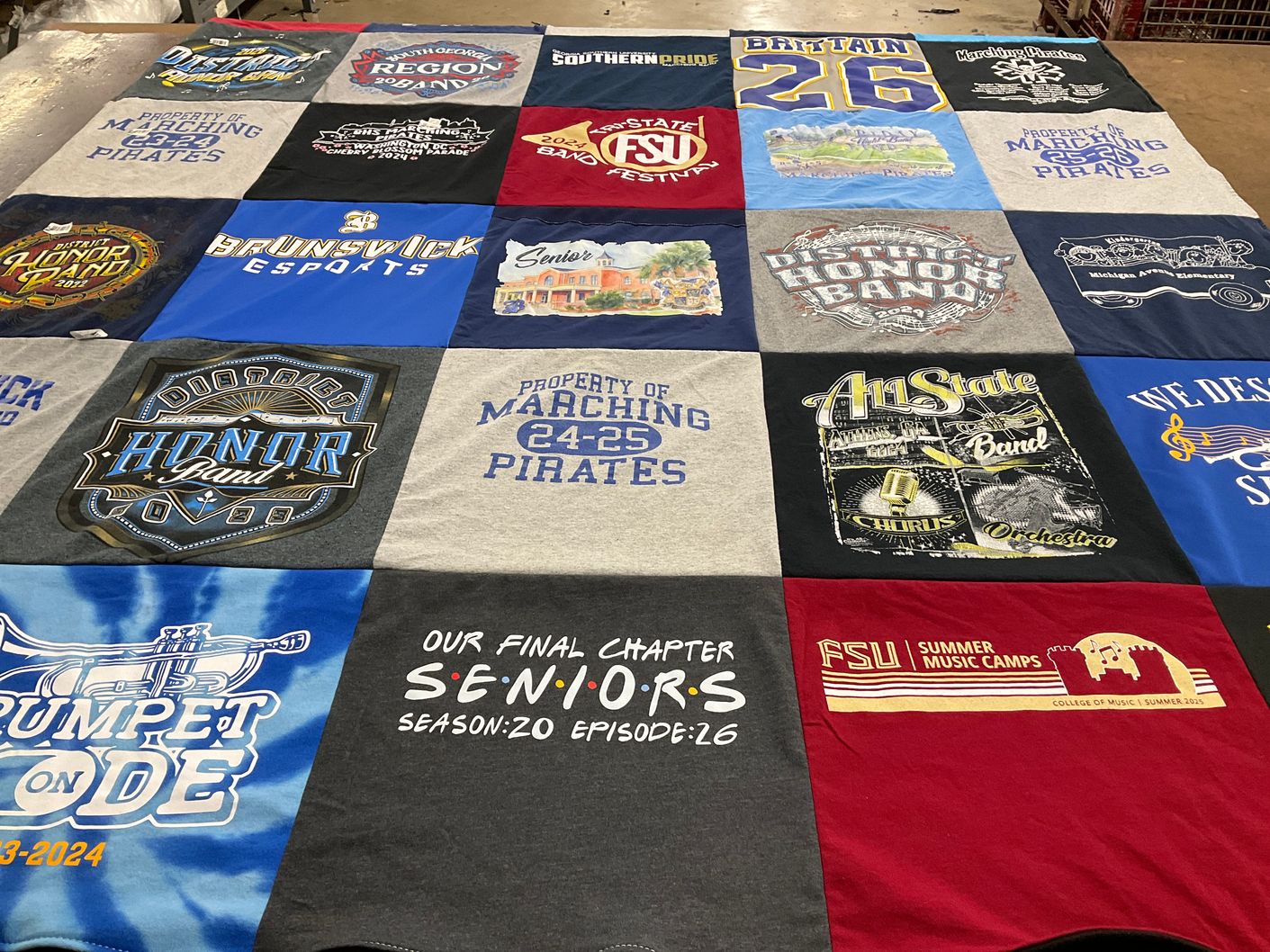 T-shirt quilt from florida state university by Tammie from GA