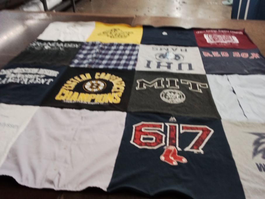 T-shirt quilt featuring boston red sox by Candace from MA