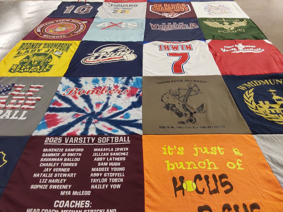 T-shirt quilt from mountain view high school by Amanda from VA