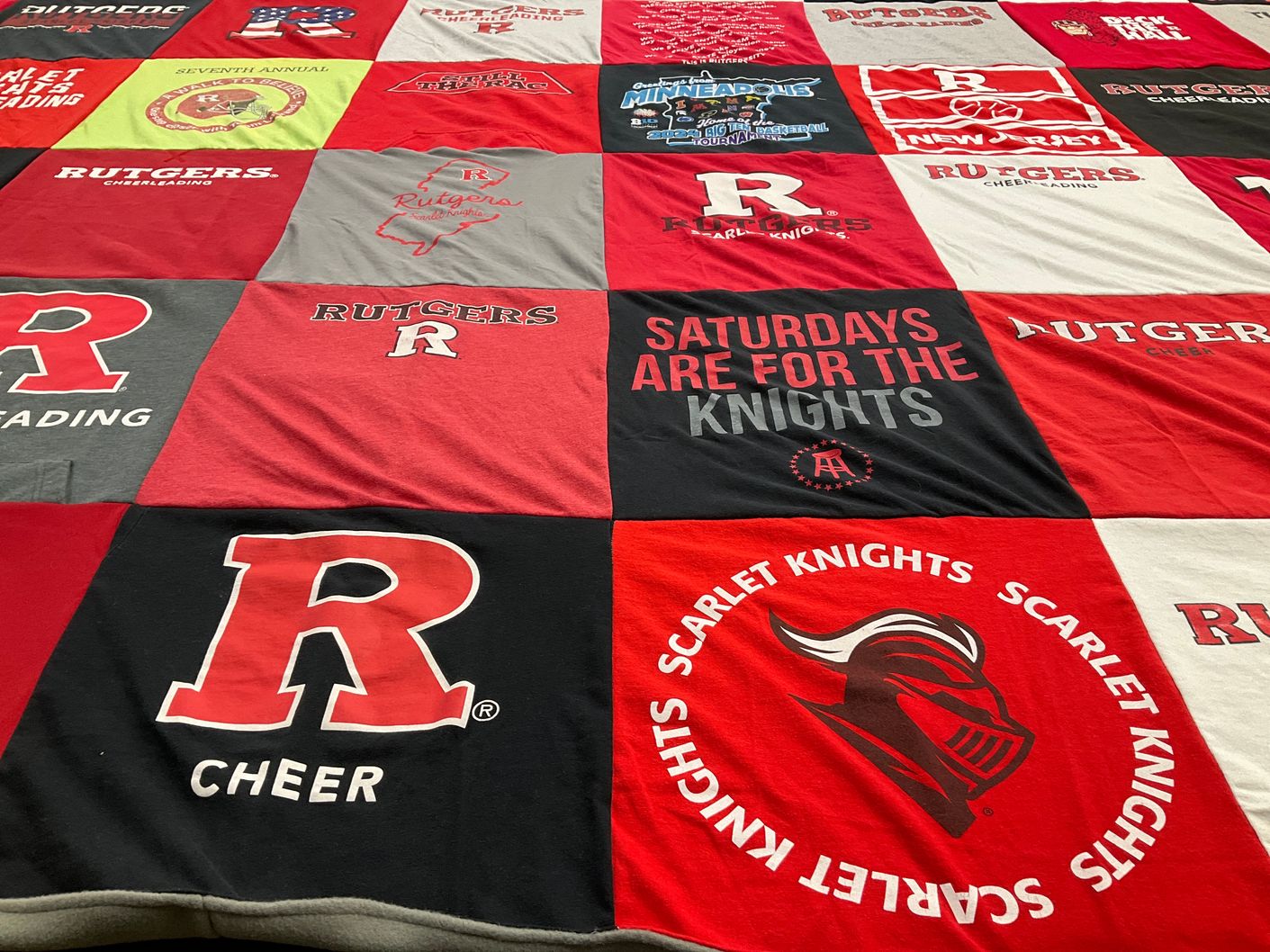 T-shirt quilt featuring rutgers scarlet knights by Diane from NJ