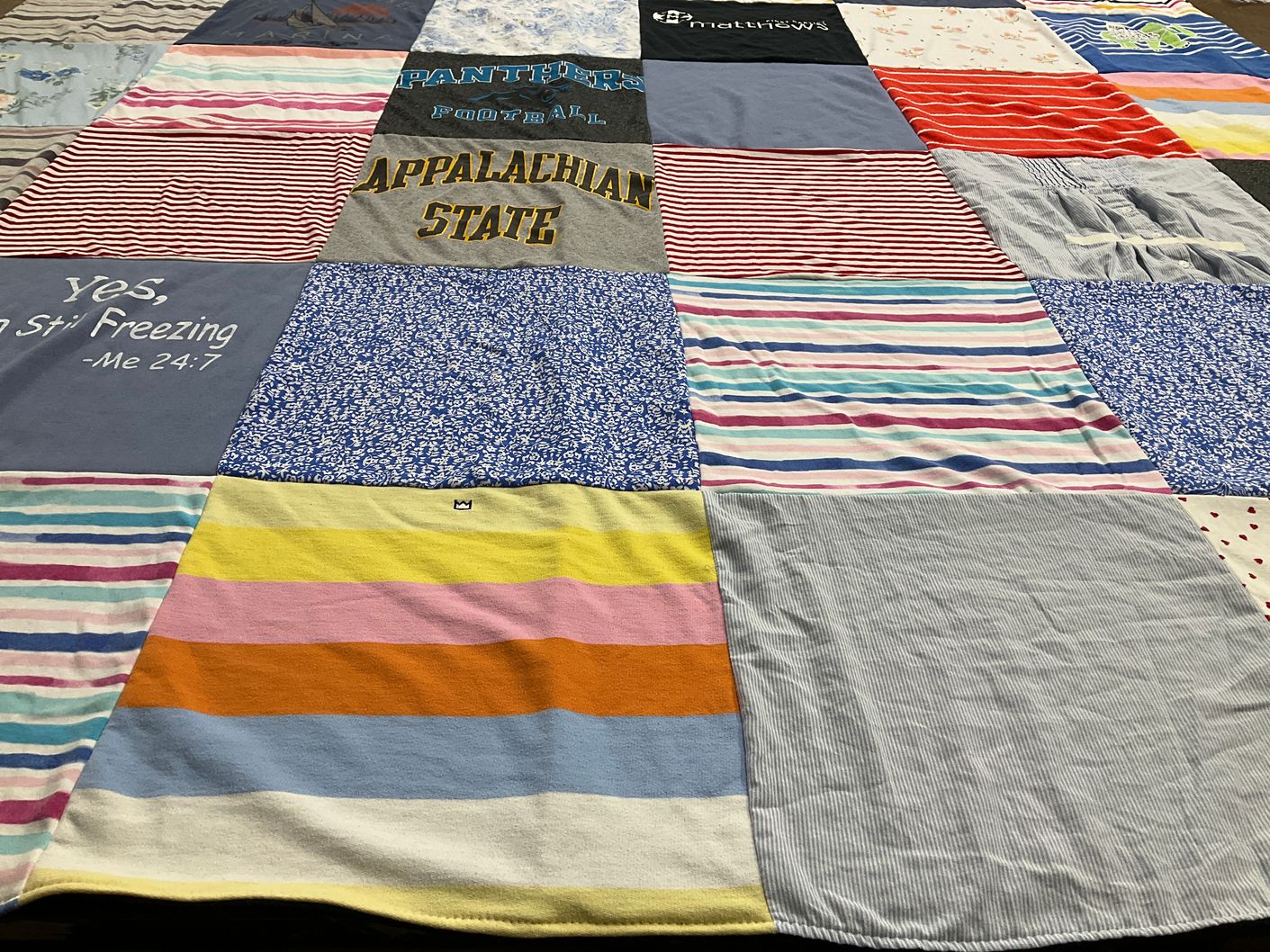 T-shirt quilt from appalachian state university by Gina from NC