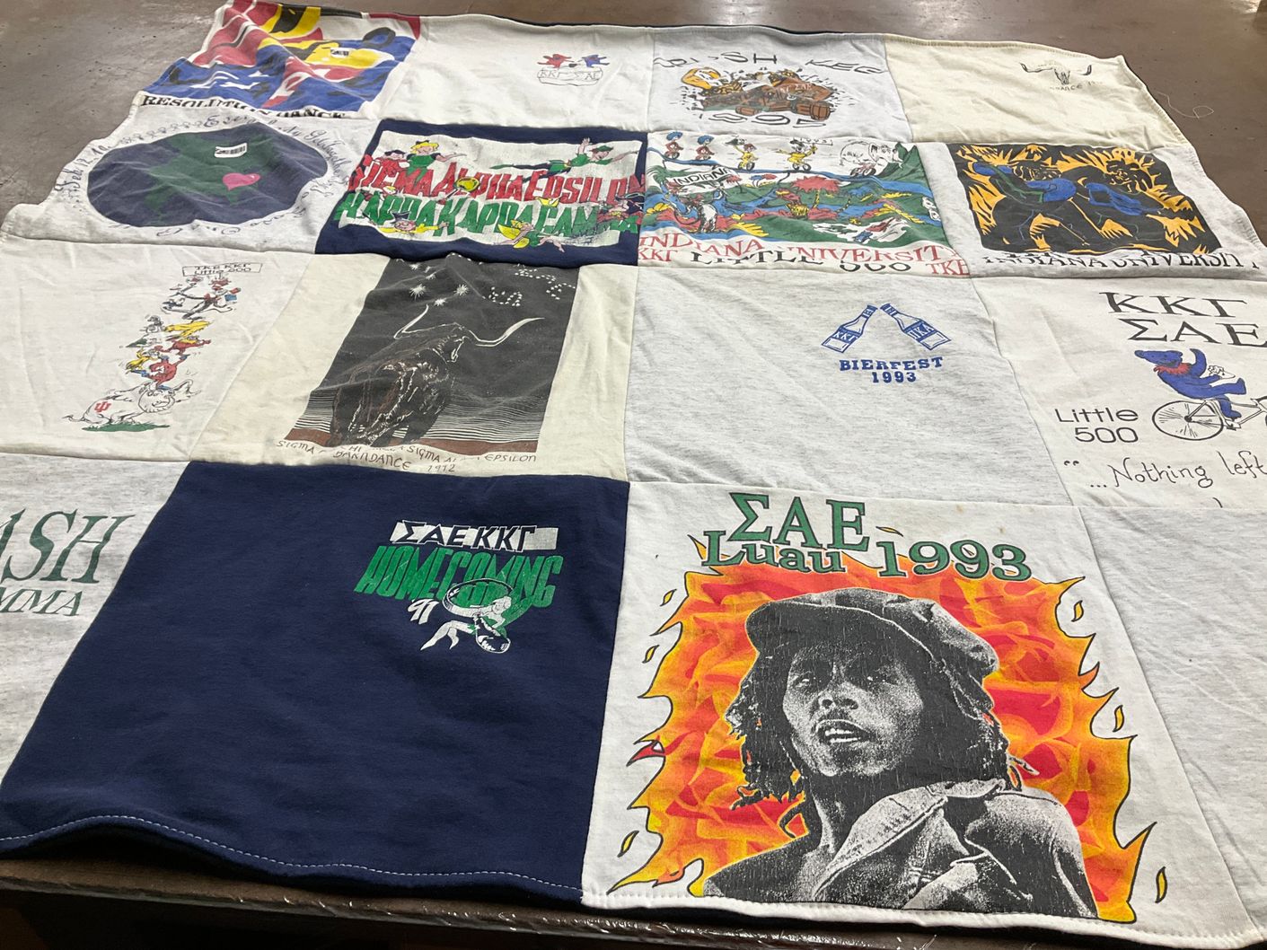 T-shirt quilt from indiana university by Laura from NC