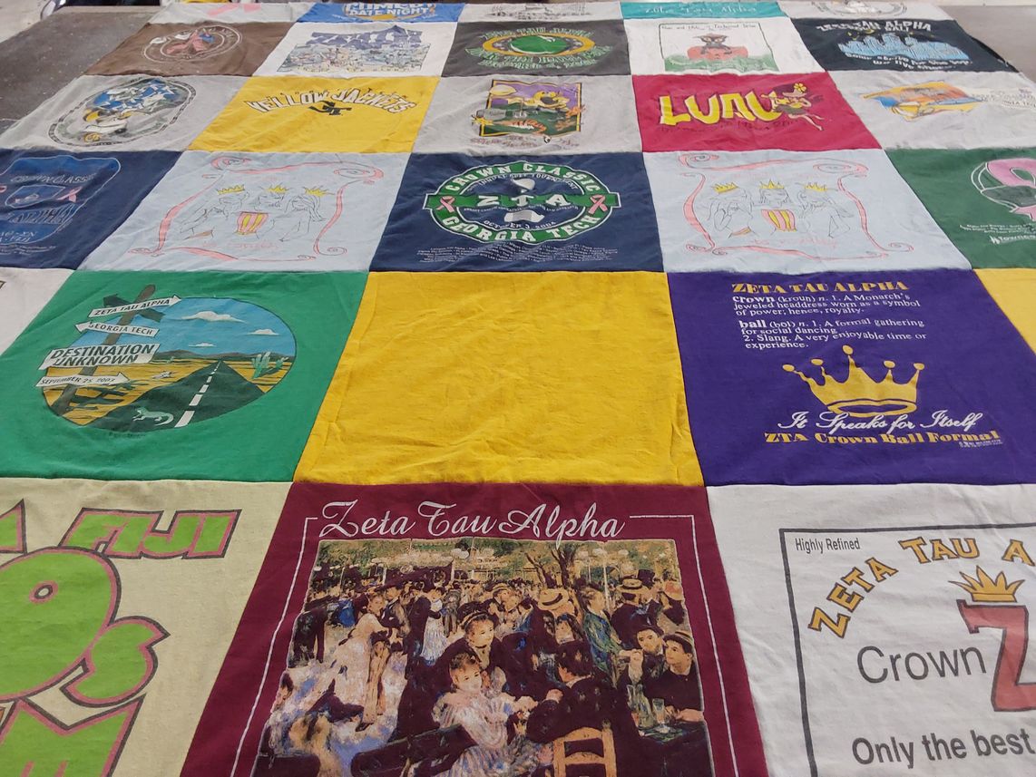 T-shirt quilt from georgia institute of technology by Karen from AL