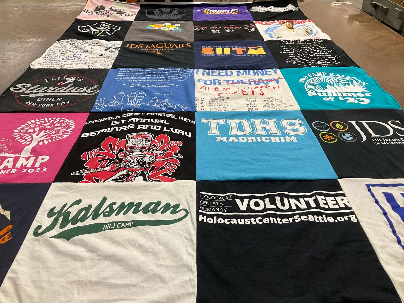 T-shirt quilt featuring tdhs jaguars by Stacey from WA