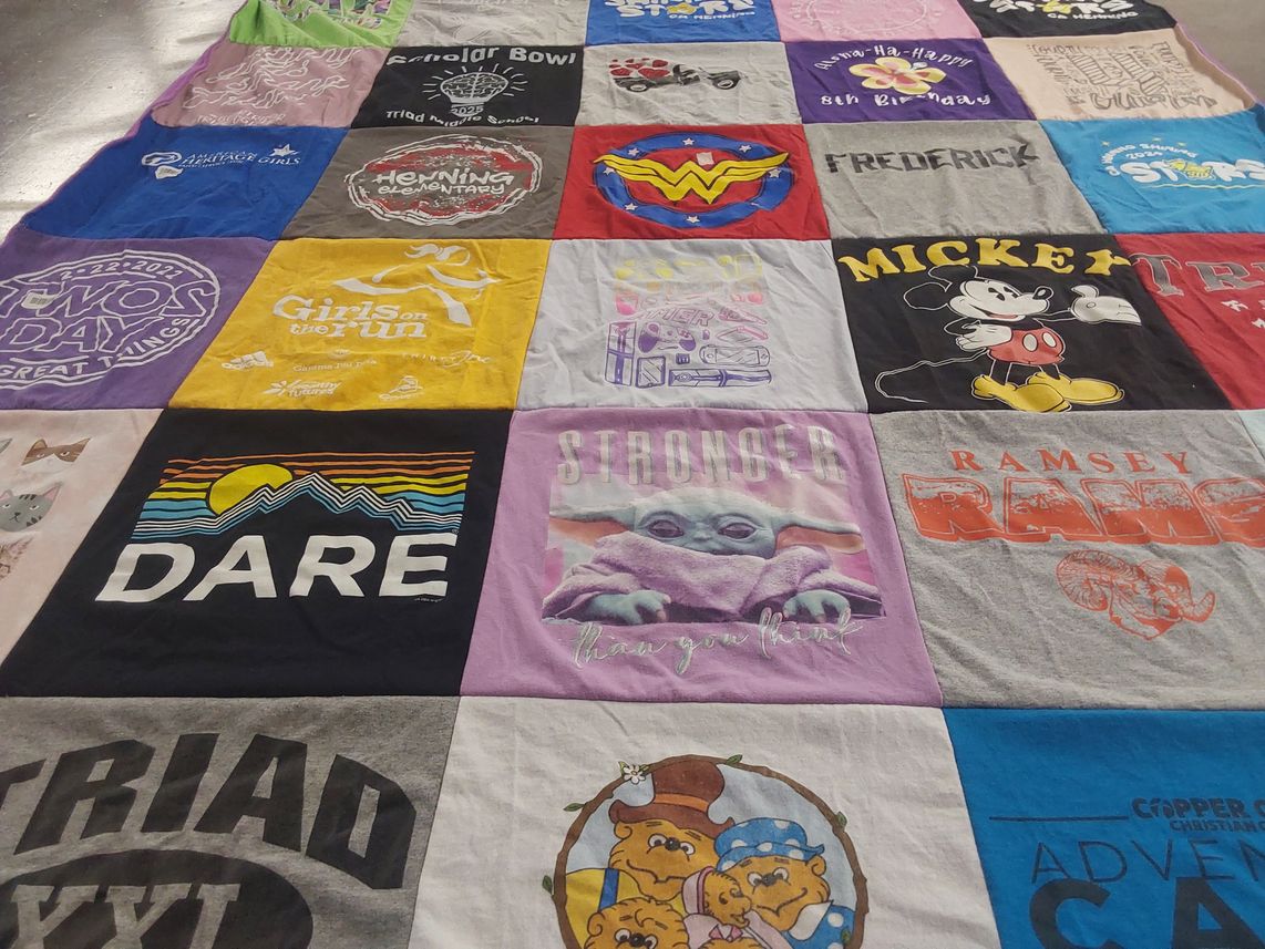 T-shirt quilt featuring ramsey rams by RENEE from IL