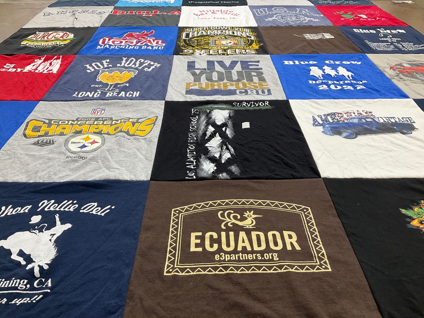 T-shirt quilt from los alamos high school by TRACI from CA