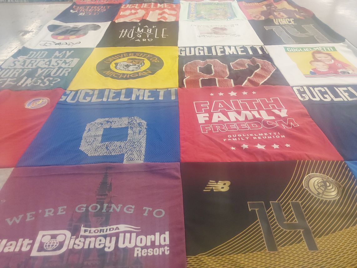T-shirt quilt from university of michigan by Vincent from AZ