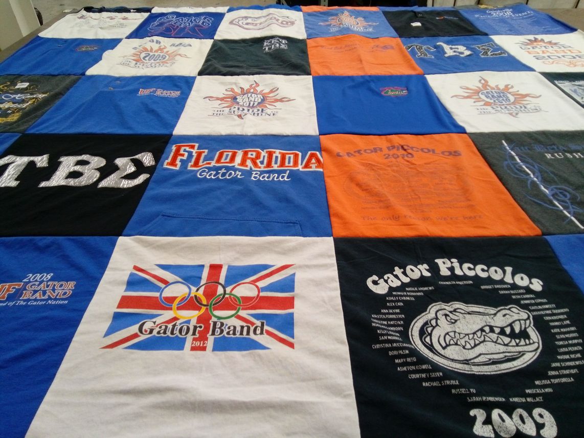 T-shirt quilt from university of florida by Rhonda from FL