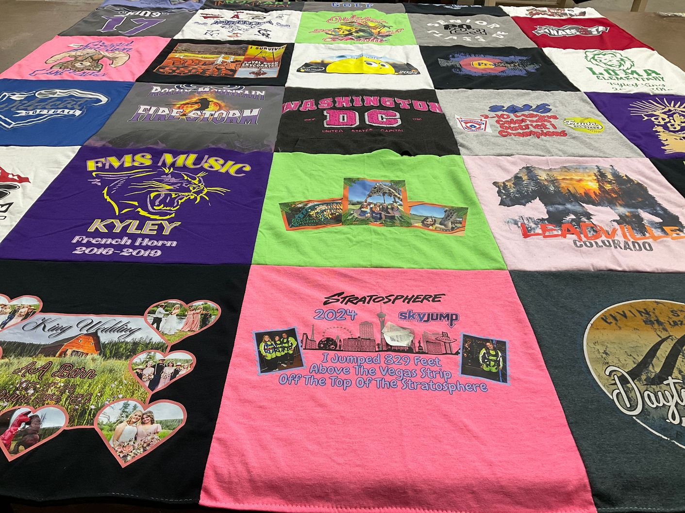 T-shirt quilt from fms music by Amber from CO