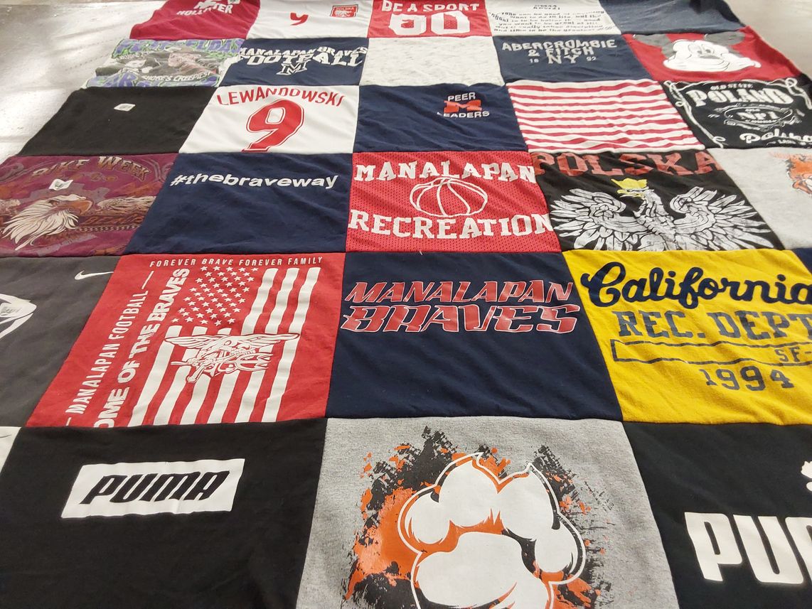 T-shirt quilt featuring manalapan braves by Marcin from NJ