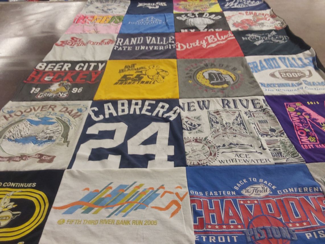 T-shirt quilt from grand valley state university by MADLYN from MI