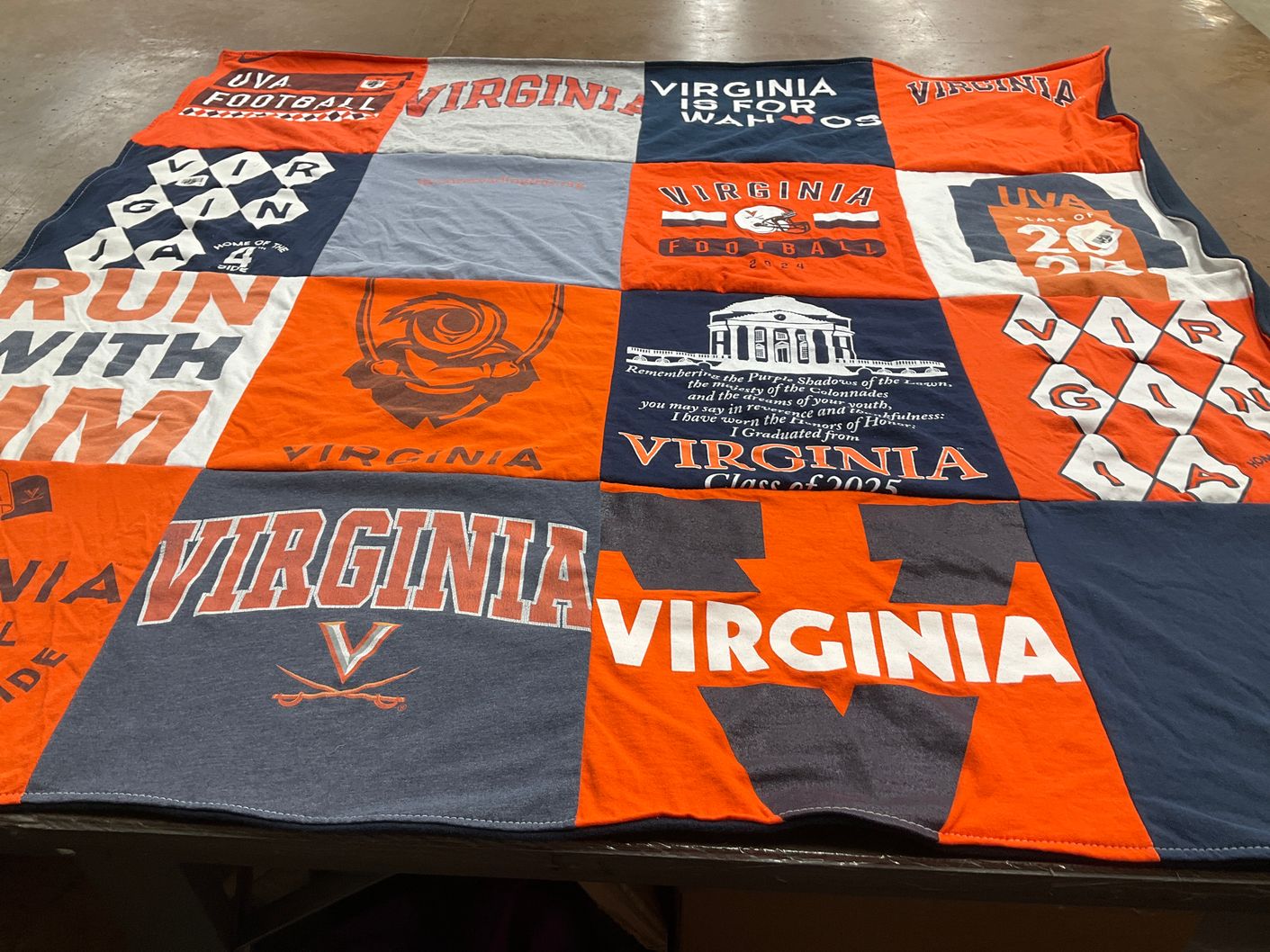 T-shirt quilt featuring uva football by Ashley from VA