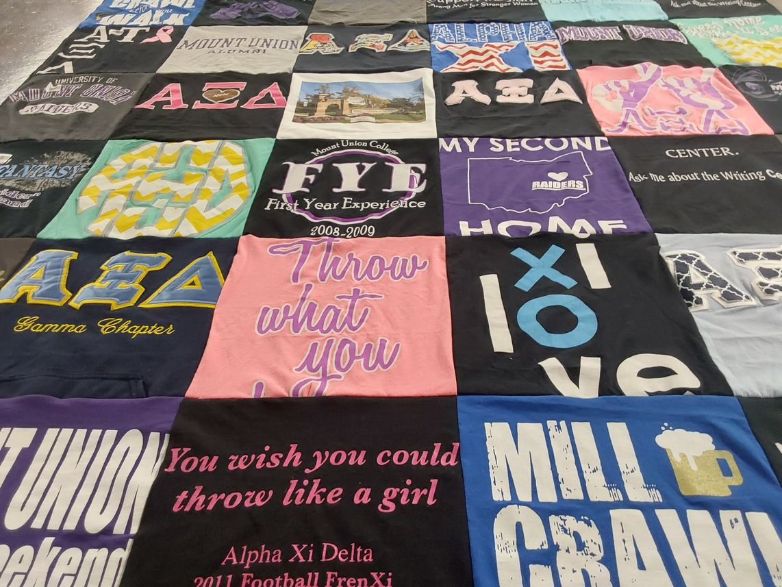 T-shirt quilt from mount union university, university of mount union by Alecia from OH