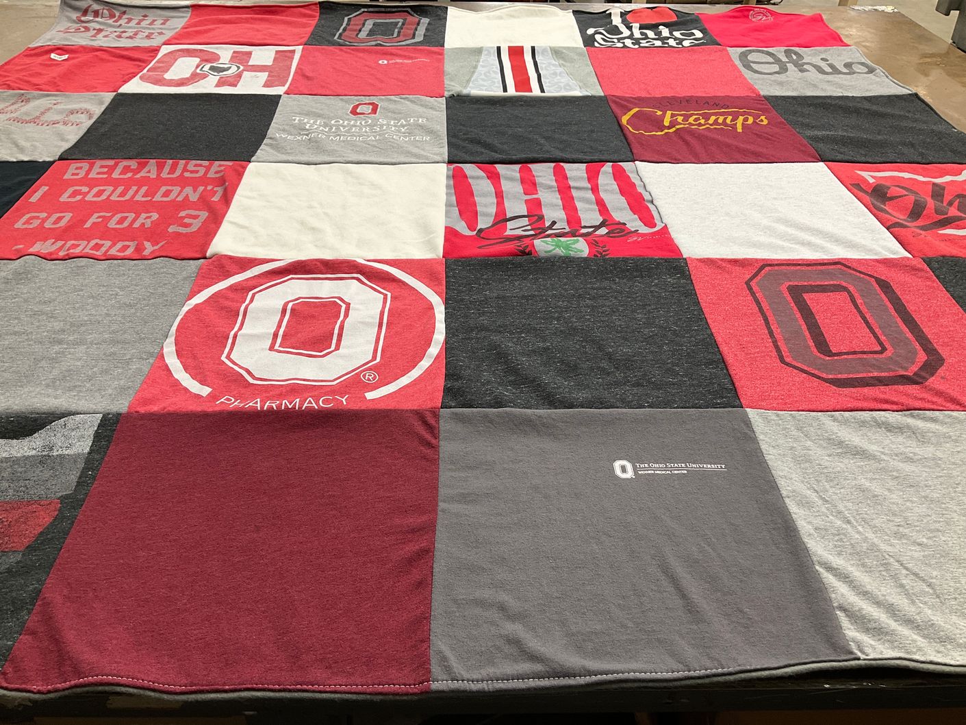 T-shirt quilt from ohio state university by April from OH