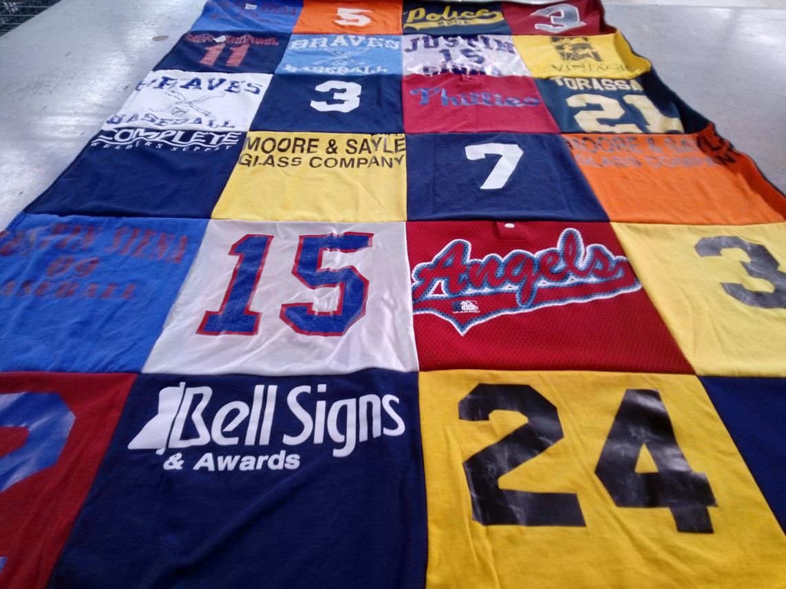 T-shirt quilt from siena college by Joan from CA