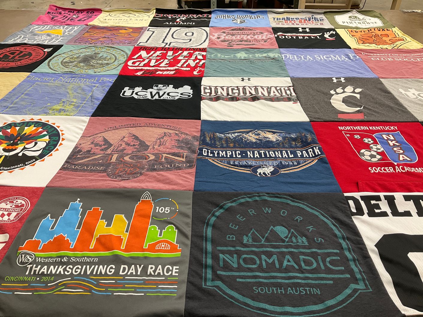 T-shirt quilt from university of cincinnati by Isabel from KY